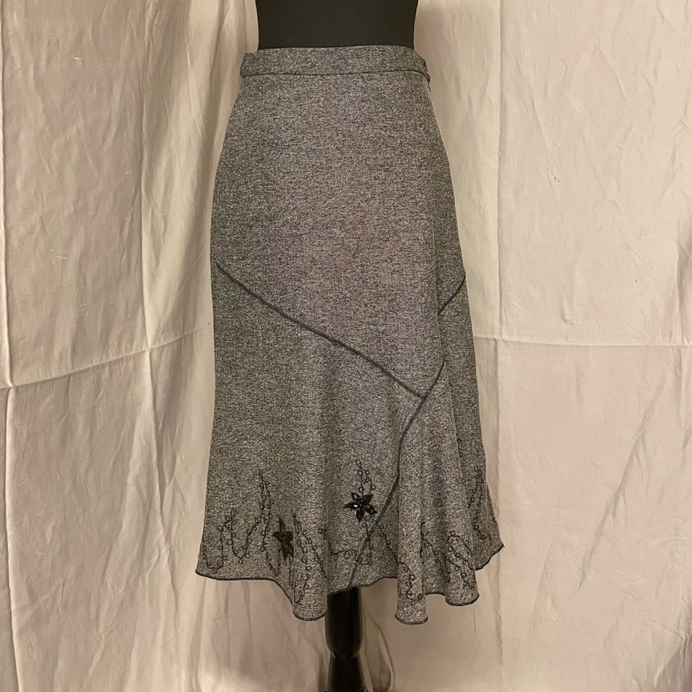 Shan Yaw Asymmetrical Gray Women's Skirt